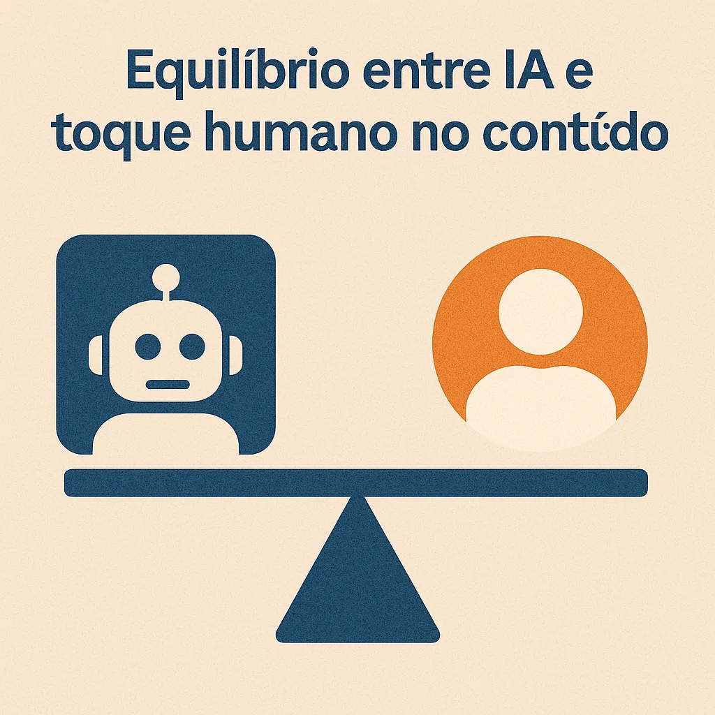 Equilíbrio entre IA e toque humano no conteúdo