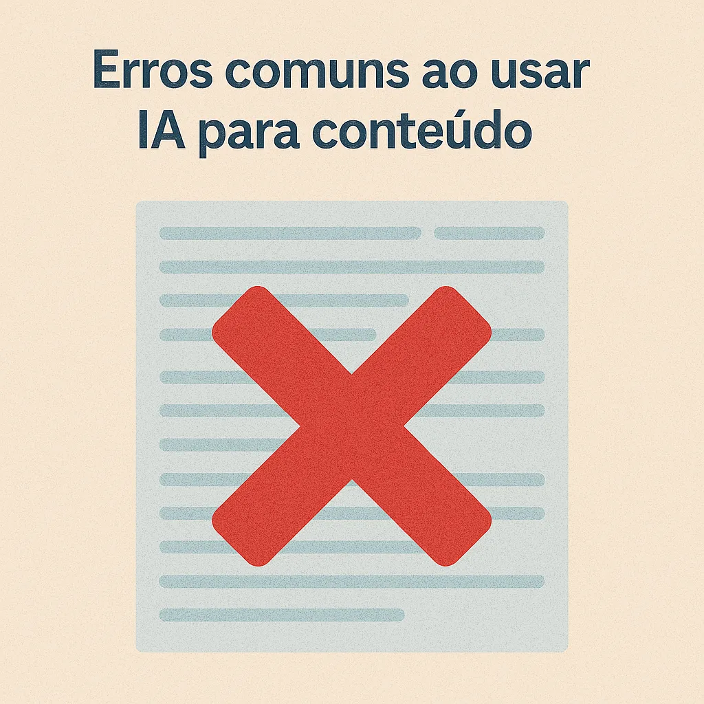 Erros comuns ao usar IA para conteúdo