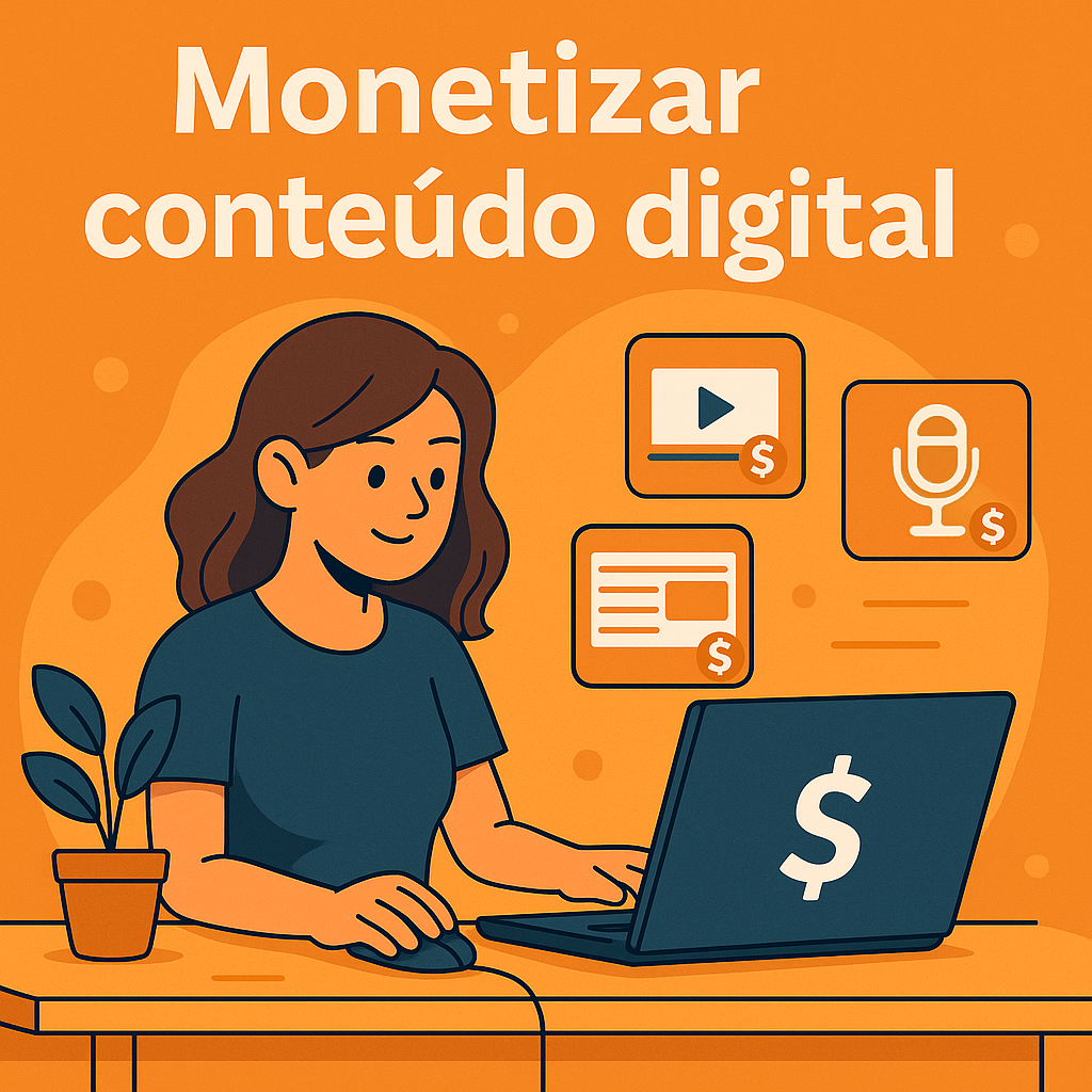 Conteúdo monetizado com blog e vídeo
